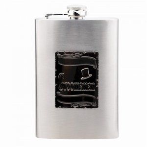 Groomsman Gift Flasks with Chrome Funnel